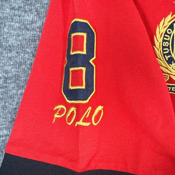 Tusuo Men's Polo Size Large Chicago USA Embroidered Red - Picture 4 of 6